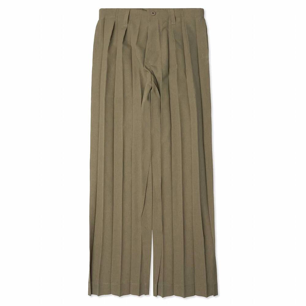 NEW ISSEY MIYAKE men's edge ensemble trouser in khaki